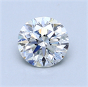0.90 Carats, Round Diamond with Good Cut, E Color, SI1 Clarity and Certified by GIA