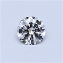 0.36 Carats, Round Diamond with Good Cut, D Color, SI1 Clarity and Certified by EGL