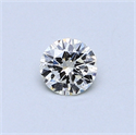 0.31 Carats, Round Diamond with Excellent Cut, H Color, VVS1 Clarity and Certified by EGL