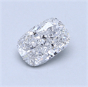 0.71 Carats, Cushion Diamond with  Cut, D Color, SI1 Clarity and Certified by EGL