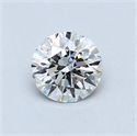 0.61 Carats, Round Diamond with Excellent Cut, F Color, I1 Clarity and Certified by GIA
