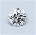 0.61 quilates, Redondo Diamante , Color F, claridad I1 y certificado por GIA