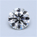 0.90 Carats, Round Diamond with Very Good Cut, E Color, I1 Clarity and Certified by GIA