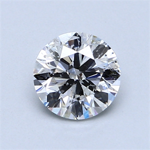 Picture of 0.90 Carats, Round Diamond with Very Good Cut, E Color, I1 Clarity and Certified by GIA