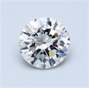0.70 Carats, Round Diamond with Good Cut, H Color, SI2 Clarity and Certified by GIA