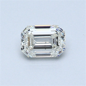 Picture of 0.45 Carats, Emerald Diamond with  Cut, J Color, SI1 Clarity and Certified by GIA