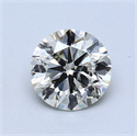 0.72 Carats, Round Diamond with Excellent Cut, H Color, SI2 Clarity and Certified by EGL