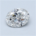 0.70 Carats, Oval Diamond with  Cut, F Color, I1 Clarity and Certified by GIA