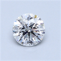 0.73 Carats, Round Diamond with Very Good Cut, D Color, I1 Clarity and Certified by GIA