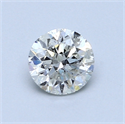 0.71 Carats, Round Diamond with Excellent Cut, F Color, SI2 Clarity and Certified by EGL