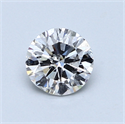 0.70 quilates, Redondo Diamante , Color F, claridad SI1 y certificado por EGL