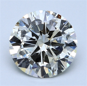 Picture of 3.12 Carats, Round Diamond with Good Cut, K Color, SI1 Clarity and Certified by GIA