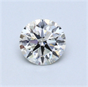 0.52 Carats, Round Diamond with Excellent Cut, J Color, VVS2 Clarity and Certified by GIA