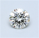 0.52 quilates, Redondo Diamante , Color H, claridad VVS2 y certificado por EGL