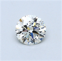 0.54 Carats, Round Diamond with Excellent Cut, J Color, VVS2 Clarity and Certified by GIA