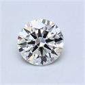 0.54 Carats, Round Diamond with Excellent Cut, I Color, VVS2 Clarity and Certified by GIA
