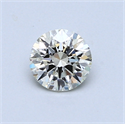 0.55 Carats, Round Diamond with Excellent Cut, H Color, VVS1 Clarity and Certified by EGL