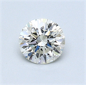 0.55 Carats, Round Diamond with Excellent Cut, H Color, VVS1 Clarity and Certified by EGL