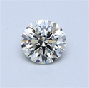 0.56 Carats, Round Diamond with Excellent Cut, H Color, VVS2 Clarity and Certified by EGL