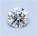0.63 Carats, Round Diamond with Very Good Cut, F Color, SI2 Clarity and Certified by GIA