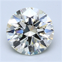 3.01 Carats, Round Diamond with Excellent Cut, M Color, VVS1 Clarity and Certified by GIA