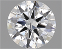 0.90 Carats, Round Diamond with Excellent Cut, E Color, I1 Clarity and Certified by GIA
