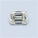 0.41 Carats, Emerald Diamond with  Cut, L Color, VS1 Clarity and Certified by GIA