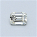 0.40 Carats, Emerald Diamond with  Cut, K Color, VVS2 Clarity and Certified by GIA