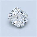 0.71 Carats, Cushion Diamond with  Cut, D Color, I1 Clarity and Certified by GIA