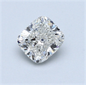 0.70 Carats, Cushion Diamond with  Cut, I Color, SI2 Clarity and Certified by GIA