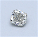 0.50 quilates, Del cojín Diamante , Color J, claridad SI2 y certificado por GIA