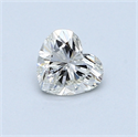 0.50 Carats, Heart Diamond with  Cut, I Color, VS1 Clarity and Certified by GIA