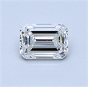 0.71 Carats, Emerald Diamond with  Cut, E Color, VVS2 Clarity and Certified by GIA