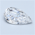 0.91 Carats, Pear Diamond with  Cut, D Color, VVS2 Clarity and Certified by GIA