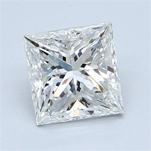 Picture of 1.51 Carats, Princess Diamond with  Cut, H Color, VS2 Clarity and Certified by GIA