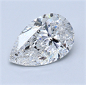 1.50 quilates, De pera Diamante , Color E, claridad SI1 y certificado por GIA