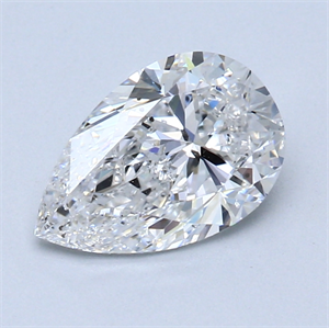 Foto 1.50 quilates, De pera Diamante , Color E, claridad SI1 y certificado por GIA de