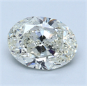 1.50 Carats, Oval Diamond with  Cut, K Color, SI2 Clarity and Certified by GIA