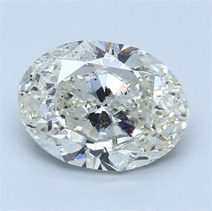 Picture of 1.50 Carats, Oval Diamond with  Cut, K Color, SI2 Clarity and Certified by GIA
