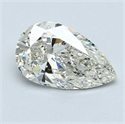 1.50 quilates, De pera Diamante , Color J, claridad SI2 y certificado por GIA