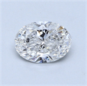 0.71 Carats, Oval Diamond with  Cut, D Color, SI2 Clarity and Certified by GIA