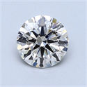 0.90 Carats, Round Diamond with Excellent Cut, I Color, SI2 Clarity and Certified by GIA