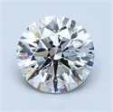 1.50 Carats, Round Diamond with Excellent Cut, G Color, SI2 Clarity and Certified by GIA