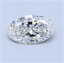 0.72 quilates, Ovalado Diamante , Color F, claridad VS2 y certificado por GIA