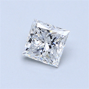 Picture of 0.61 Carats, Princess Diamond with  Cut, D Color, VS1 Clarity and Certified by GIA