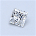 0.61 quilates, Princesa Diamante , Color D, claridad VS1 y certificado por GIA
