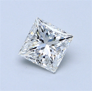 Picture of 0.70 Carats, Princess Diamond with  Cut, F Color, VS1 Clarity and Certified by GIA
