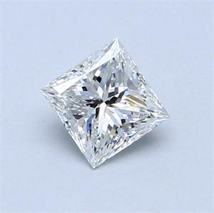 Picture of 0.61 Carats, Princess Diamond with  Cut, G Color, VS2 Clarity and Certified by GIA