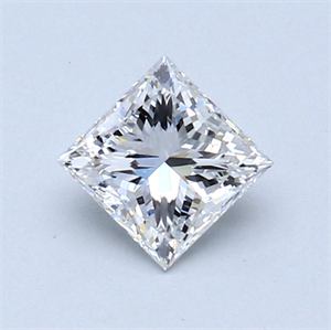 Picture of 0.60 Carats, Princess Diamond with  Cut, E Color, VVS2 Clarity and Certified by GIA