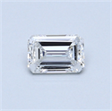 0.41 Carats, Emerald Diamond with  Cut, D Color, VS1 Clarity and Certified by GIA